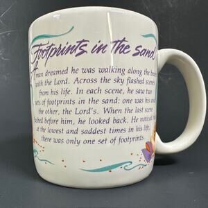 American Greetings Designer Collection Coffee Mug/Cup Footprints in the Sand